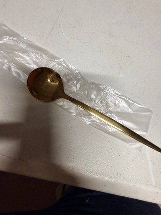 Pack de Cucharas de café redonda dorada