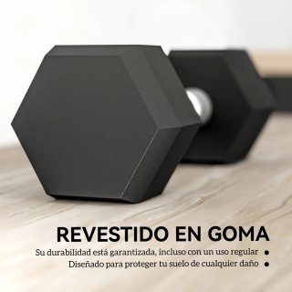 Juego Mancuernas 2x6kg + Barra Conexión