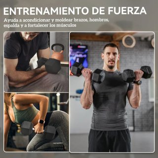 Juego Mancuernas 2x6kg + Barra Conexión