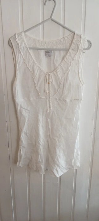 Blusa Lino Blanca Asas Talla S
