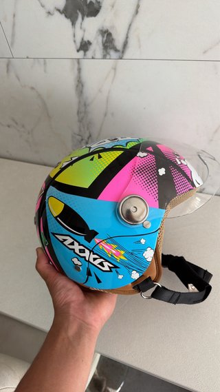 Casco Moto AXIS PUPPY Diseño Comic