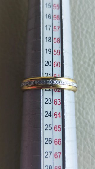 Anillo chapado oro y plata nuevo
