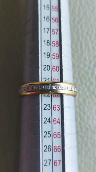 Anillo chapado oro y plata nuevo