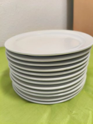 Vajilla de porcelana blanca