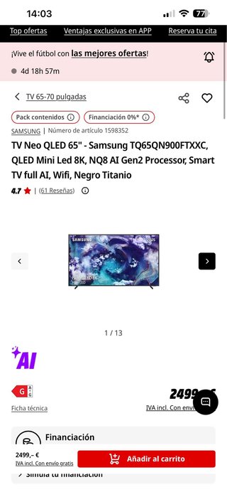 Samsung Neo QLED 8K TV Caja Cerrada