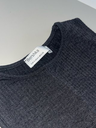 Top Bershka Negro Talla S Nuevo