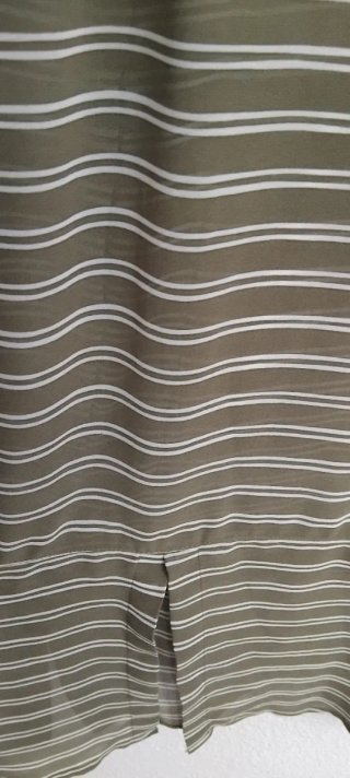 Camisa Rayas Verde Oliva y Blanco