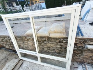 Ventana aluminio 170x150 cristal seguridad