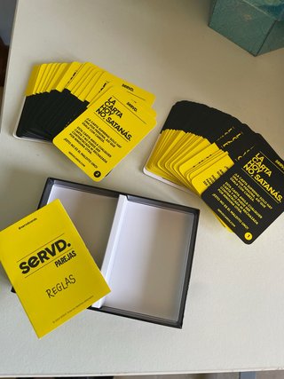 Juego de cartas SERVD. Parejas
