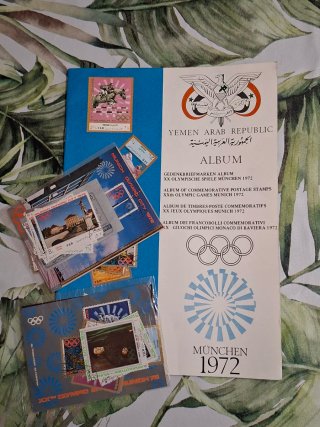 Álbum de sellos YEMEN ARAB REPUBLIC MÜNCHEN 1972