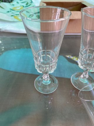 Copas de cava de cristal