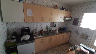 Cocina completa madera y metal modular.