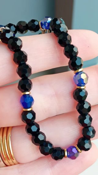 Bracciale Sodini Boheme nero e ottanio