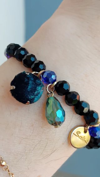 Bracciale Sodini Boheme nero e ottanio