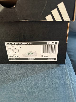 Zapatillas Adidas Blancas y Verdes 42