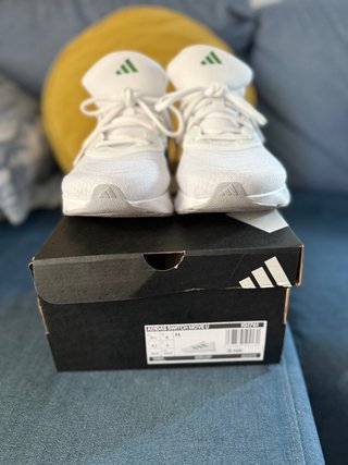 Zapatillas Adidas Blancas y Verdes 42