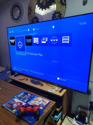 PS4 Slim 1 Tera+ Mando Rojo+ Mando original cerrad