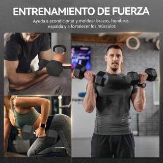 Set 2 Mancuernas Hexagonales 15 kg