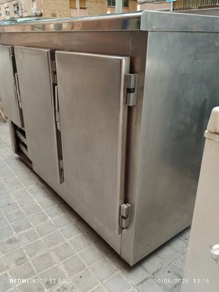 Mostrador nevera acero inoxidable