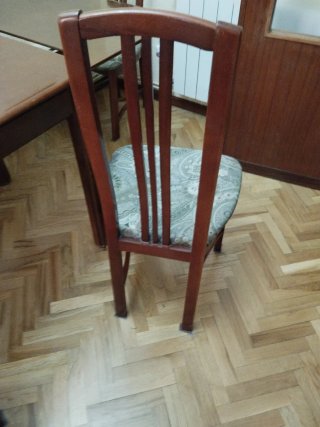 Juego 5 Sillas Madera Nogal