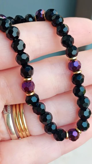 Bracciale Sodini Boheme nero e viola