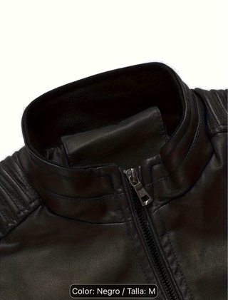 Chaqueta de cuero negra Talla M.