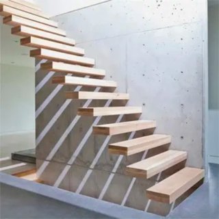 Escalera moderna hierro y madera a medida,