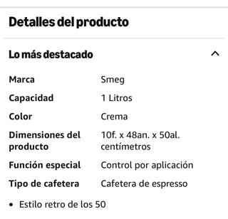 Cafetera Expreso SMEG Crema