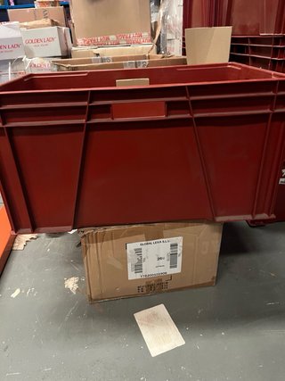 10 Cajas Industriales Plástico Rojo