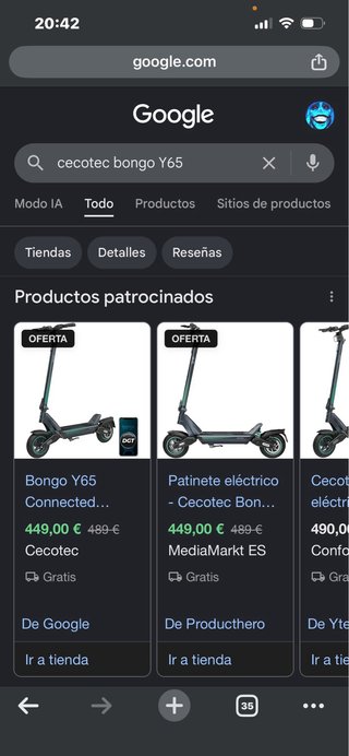 Cecotec Bongo Y65 Connected 1200W Y protecciones.