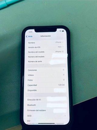 iPhone 12 128GB Negro | Batería 98% | Muy cuidado