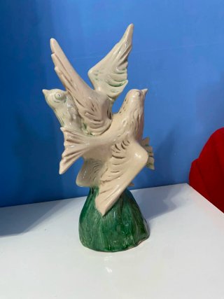 Statua uccelli in ceramica