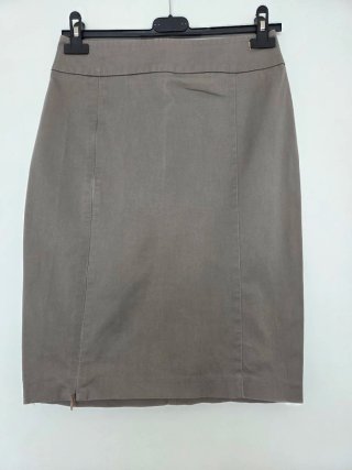 Gonna ufficio grigio tortora