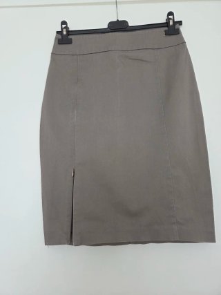 Gonna ufficio grigio tortora