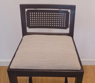 2 Taburetes Altos Madera y Metal