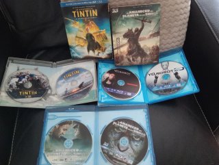 Pack Blu-ray 3D: Tintín, Yo, Robot, Simios