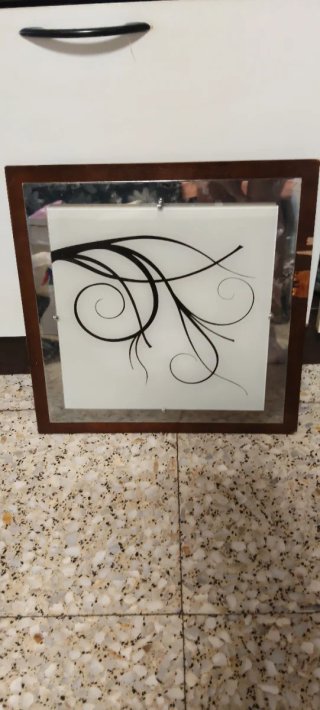Lámpara de techo cuadrada diseño floral