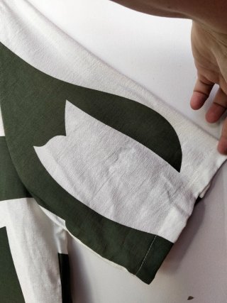 Blusa Estampado Geométrico verde/ blanca Nueva
