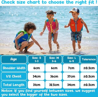 Chaleco Neopreno Natación Infantil S