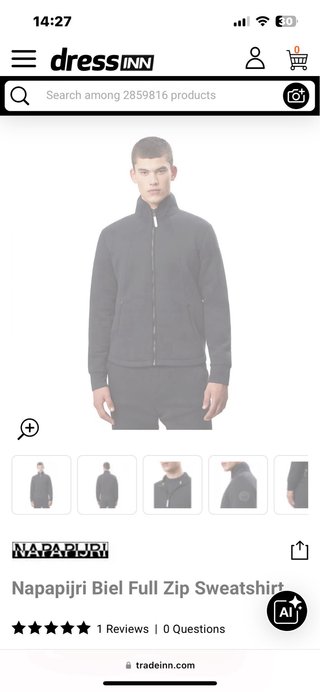 Sudadera Napapijri Biel Full Zip Azul