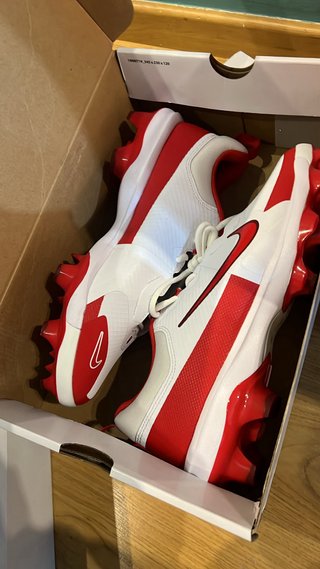 Zapatillas Béisbol Nike Rojas y Blancas