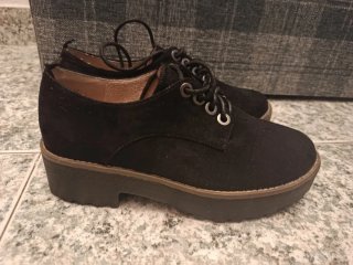 Mocasines mujer efecto ante negro