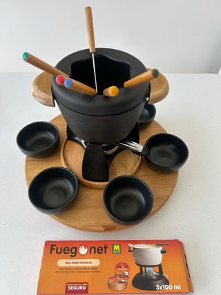 Juego Fondue Hierro 6 Cuencos