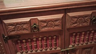 Mueble Singer con Máquina de Coser Antigua