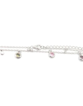 Gargantilla circonitas colores plata 5334