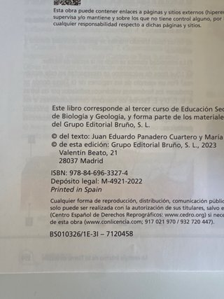 Libro Biología y Geología 3 ESO Volumen 2