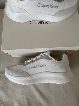 Zapatillas Calvin Klein Talla 38 Blancas y Platead