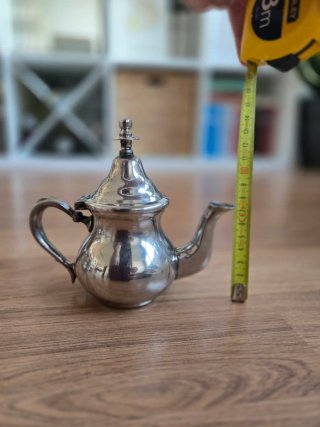 Tetera Marroquí Vintage Latón Plateado