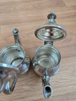 Tetera Marroquí Vintage Latón Plateado
