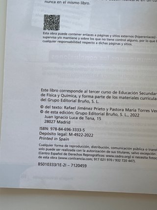 Libro Física y Química 3 ESO Volumen 3